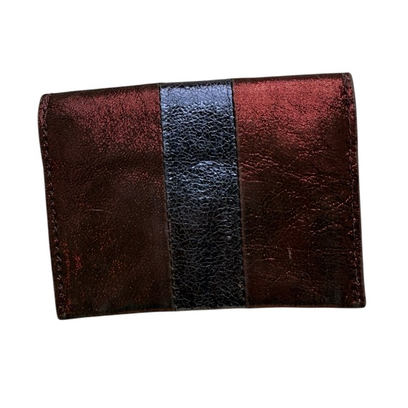 Anthropologie Metallic Leather Envelope Card Holder - Picture 2 of 5